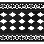 Switch Mat Tray Black Fleur Scroll