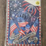 Garden Flag Independence Day Fireworks