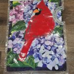 Garden Flag Red Cardinal And Hydrangeas Appilque