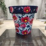15″ Zest Pot Pink Poppies